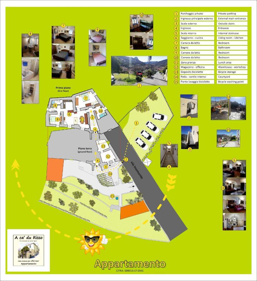A Ca' Du Risso - Appartamento - Sea & Outdoor For Families, Bikers And Climbers Calice Ligure Buitenkant foto